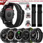 Ремешок Quickfit для наручных часов Garmin Fenix 6 6X Pro 5X 5 Plus 3HR 935 945 S60, нейлоновый эластичный браслет, 22 26 мм