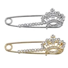 Классическая Брошь для одежды с пряжкой Стразы Женская Мужская брошь с кристаллами Корона Брошь с изображением королевы булавка Женская Брошь для шляпы Шарф Брошь для костюма