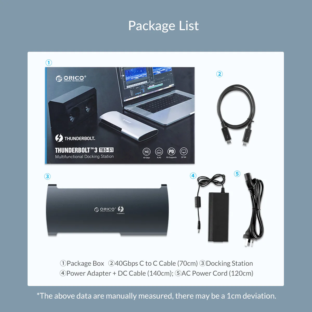 Док-станция ORICO Thunderbolt 3 концентратор USB Type C-DP USB 3,0 концентратор адаптер RJ45 SD4.0 USB-C конвертер 40 Гбит/с для MacBook Pro Air huawei