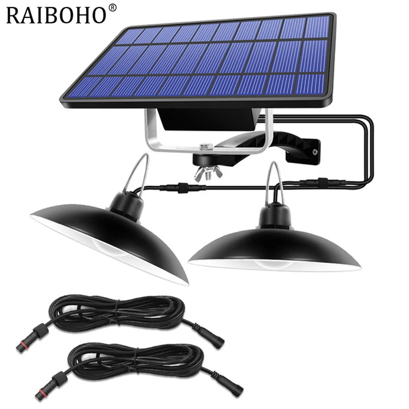 Наружная двухголовая Солнечная потолочная лампа с линией теплое белое/белое