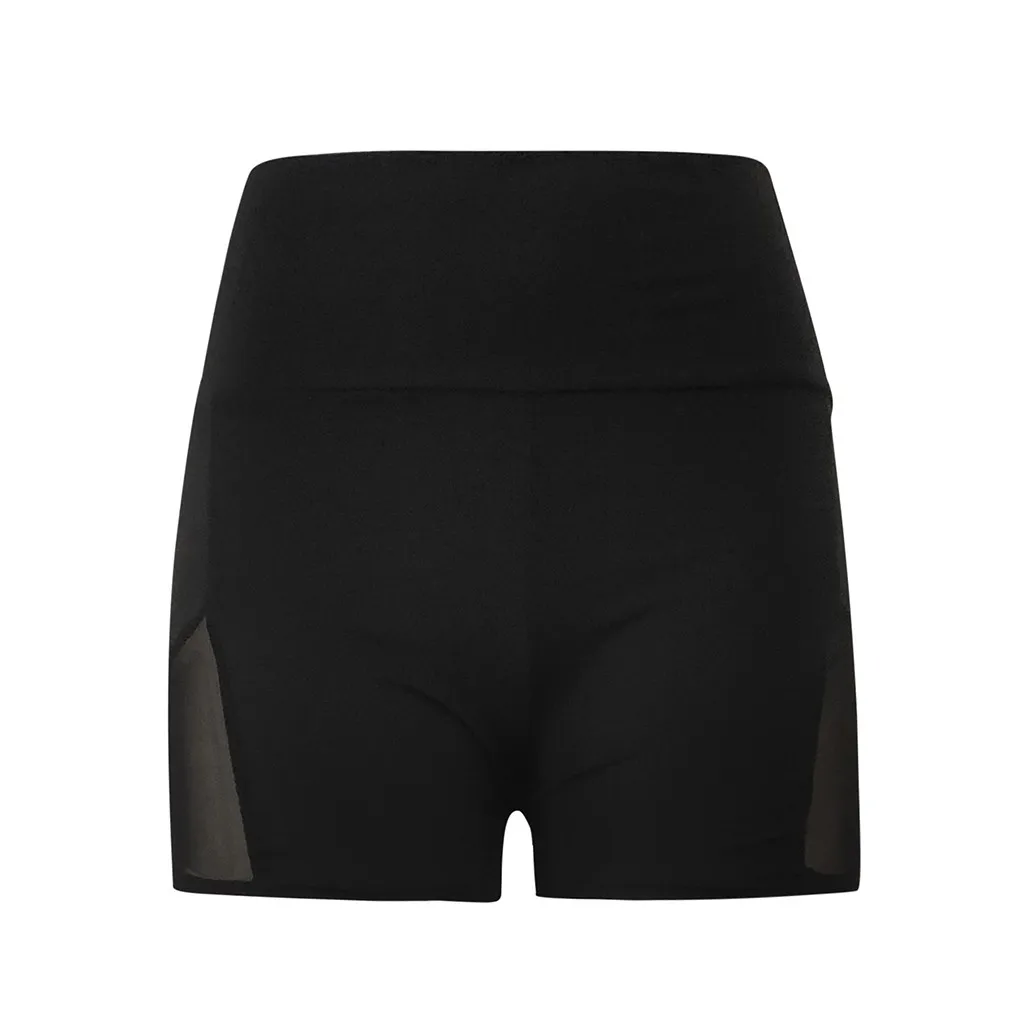 

Women's Casual Solid Color Slim Leggings Tight Sports Exercises Running Patchwork Mesh Decorstion Legging Pants#20