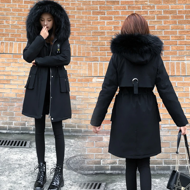 2020 Mujer Parkas зимняя куртка женское длинное пальто Женская пуховая с хлопковой