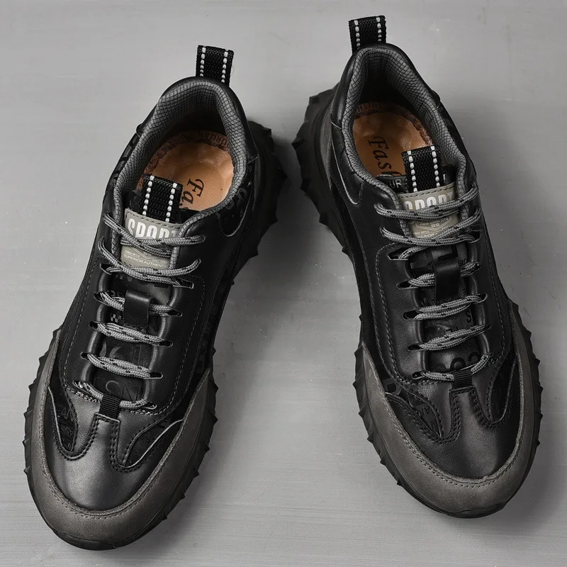 Men's Casual Shoes High Quality Man Running Shoes Fashion Sports and Leisure Hard-wearing Black Autumn 2021 New Men's Sneakers