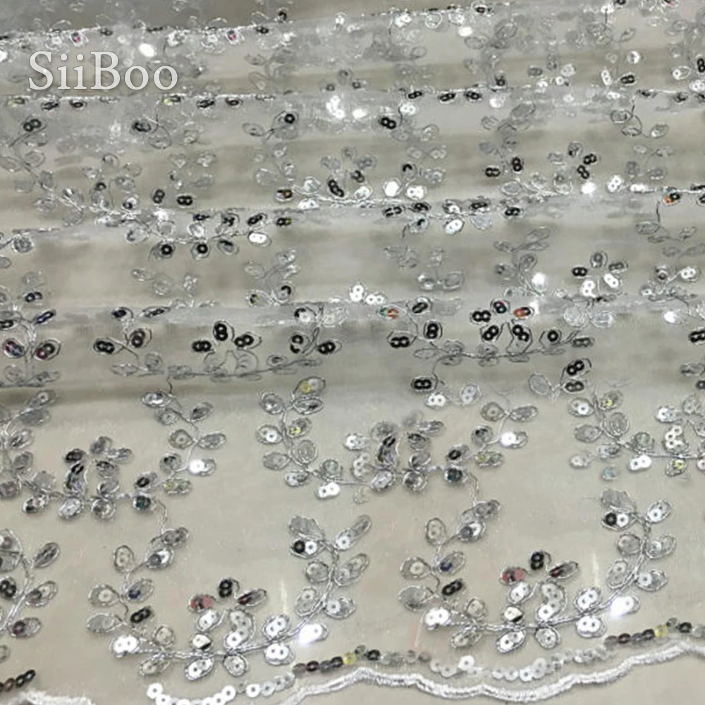 Дизайнерское серебряное вышитое бисером цветочное Сетчатое кружевное платье