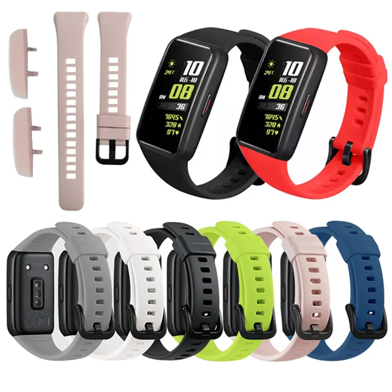 Replacement Sport Silicone Watch Band Wrist Strap Adjustable Watchbands for Huawei band 6 honor band 6 Watch new replacement sport silicone for huawei band 6 watch band wrist strap adjustable watchband for huawei honor band 6 smart watch