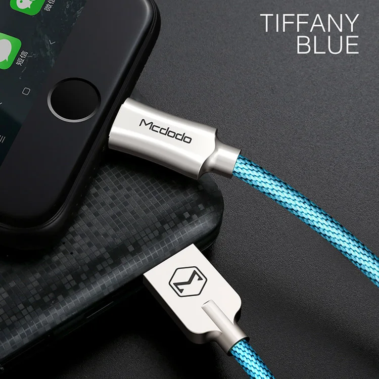 Tiffany Blue MCDODO USB кабель 2.4A для iPhone X XS MAX XR 8 7 6 5 6 S plus Кабель для быстрой зарядки кабель для зарядки мобильного телефона Usb кабель для передачи данных - Цвет: Tiffany Blue