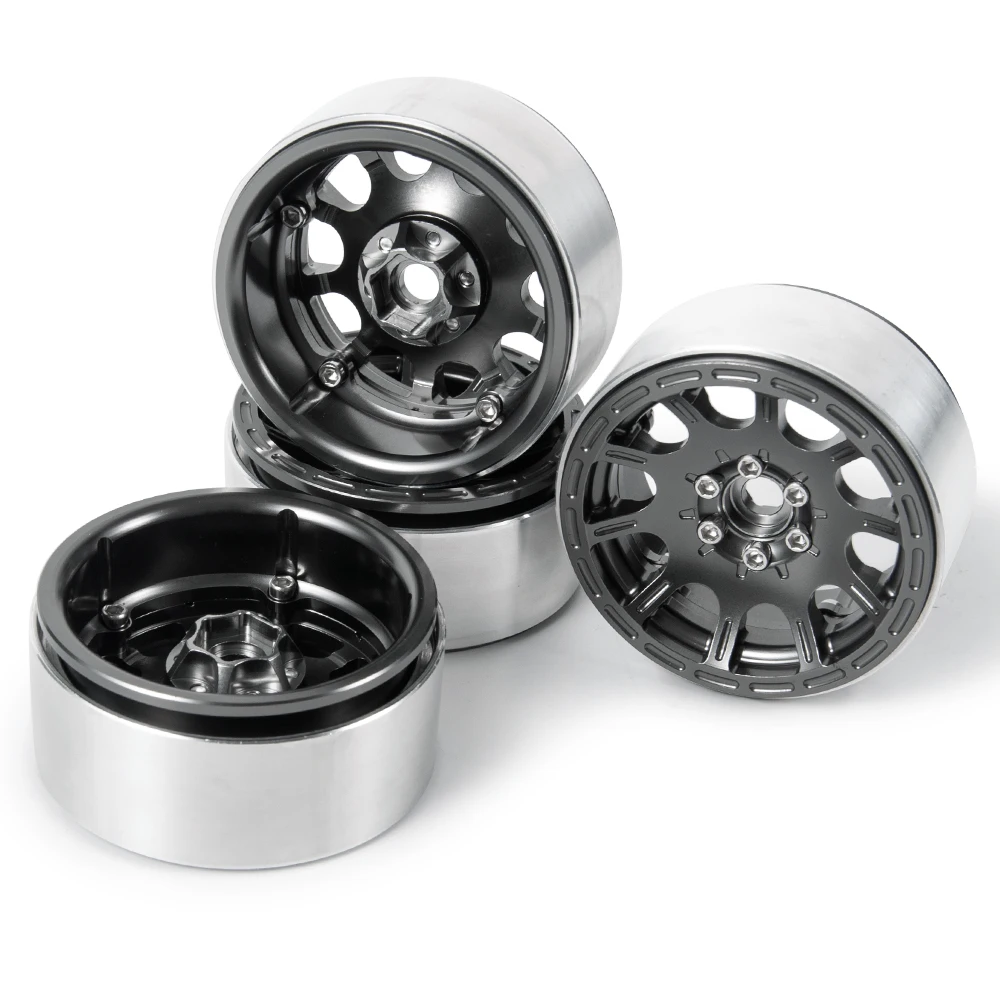 AXSPEED 4 шт. 2 Beadlock Колесные диски алюминиевая Ступица колеса для 1/10 RC Rock Crawler Axial Wraith