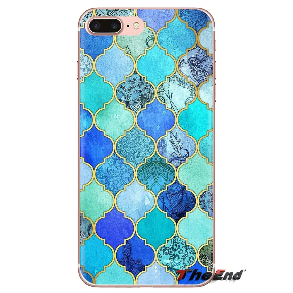 Бирюзовый камень Флора перо для iPod Touch Apple iPhone 4 4s 5 5S SE 5C 6 6S 7 8 X XR XS Plus MAX мягкие