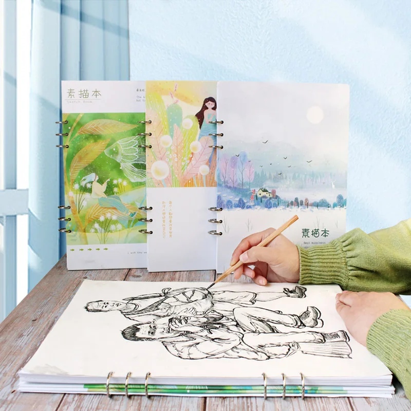 Съемный альбом для рисования акварелью формата А4 толстый фотоальбом