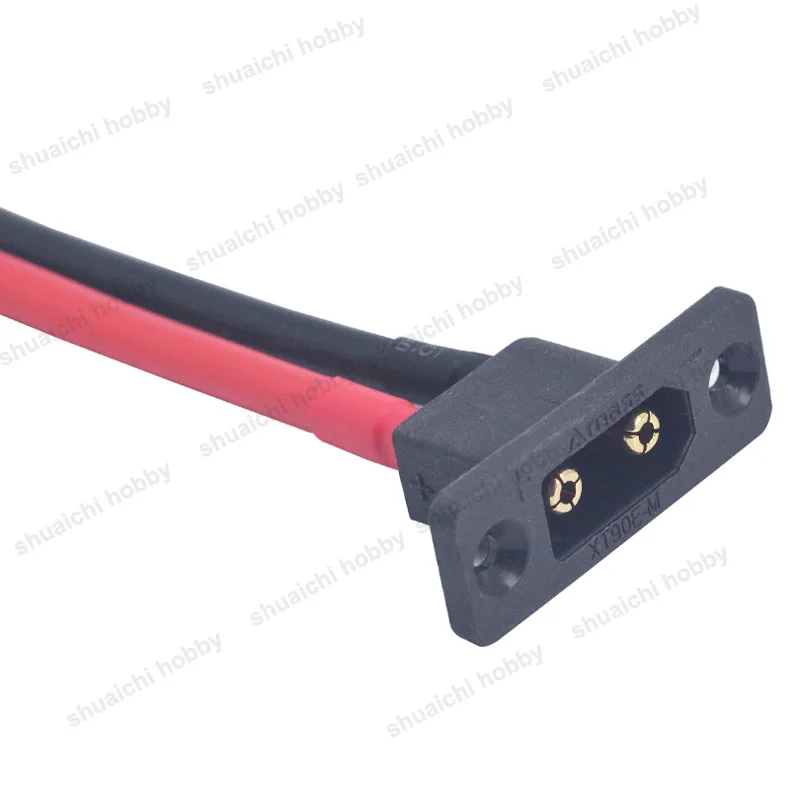 Black XT90E-M + 12AWG silicone wire 10cm