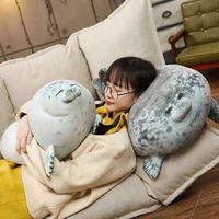 2022 angry blob seal pillow chubby novelty sea lion doll soft plush stuffed toy baby sleeping throw pillow gifts for kids girls
