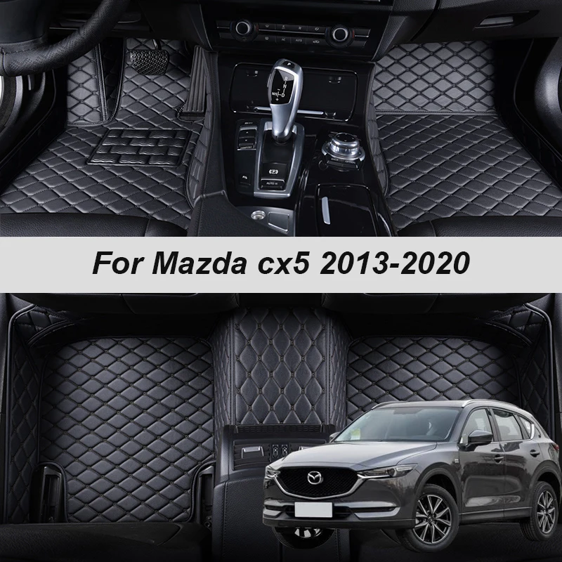 

Custom Made Leather Car Floor Mats For Mazda CX5 CX-5 2013 2014 2015 2016 2017 2018 2019 2020 Carpets Rugs Foot Pads Accessories