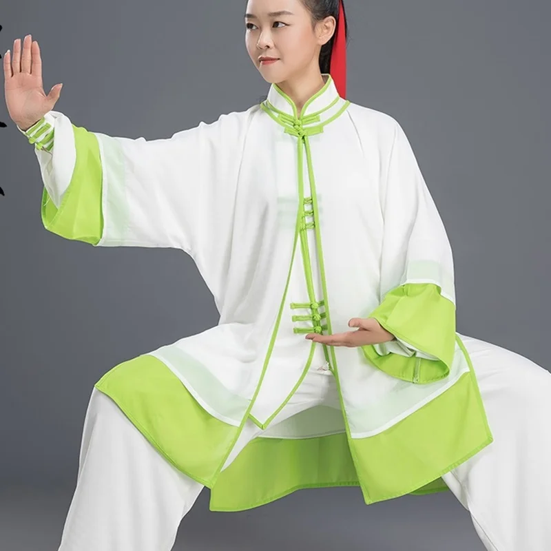 Модная белая униформа Тай Чи для боевых искусств Китайская
