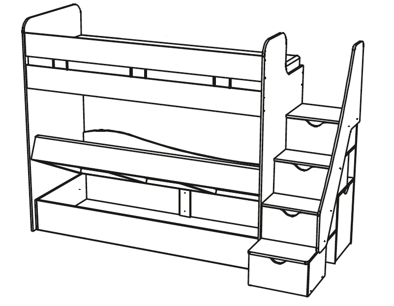 Кровать двухъярусная &quotАдель 3&quot| |
