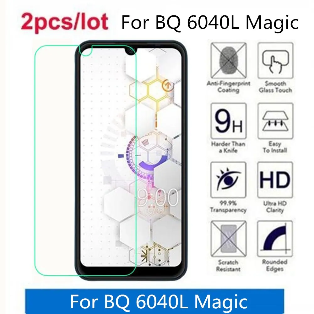 2 шт./лот для BQ 6040L Magic закаленное стекло 9H 2.5D Премиум Защитная пленка экрана