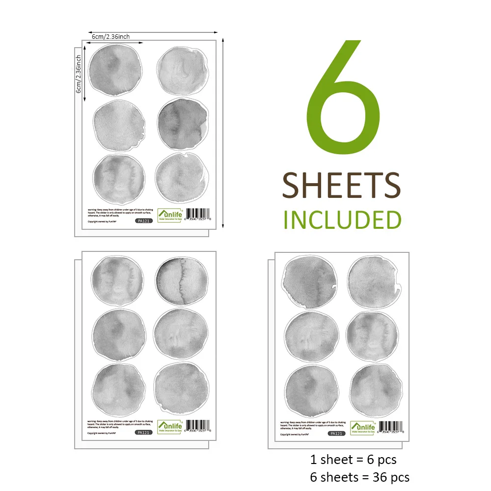 Чернила Funlife черные точки наклейка на стену для детской комнаты ПВХ Переводные