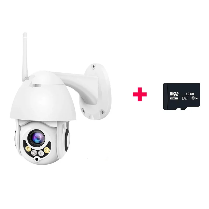 plus 32g c10 card WiFi IP камера безопасности-1080 P наружная Водонепроницаемая беспроводная PTZ камера с ночным видением, CCTV домашняя камера наблюдения s - Цвет: plus 32g c10 card