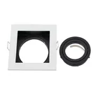 6 шт. Светодиодный светильник Точечный светильник квадратный Встраиваемый светодиодный потолочный светильник Регулируемая рамка MR16 GU10 лампа светильник держатель