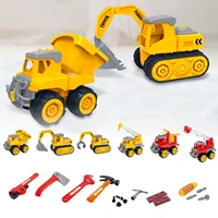 construction vehicles truck toys set durable pretend sets puzzle disassembly engineering fire fighting suit play house fun tool