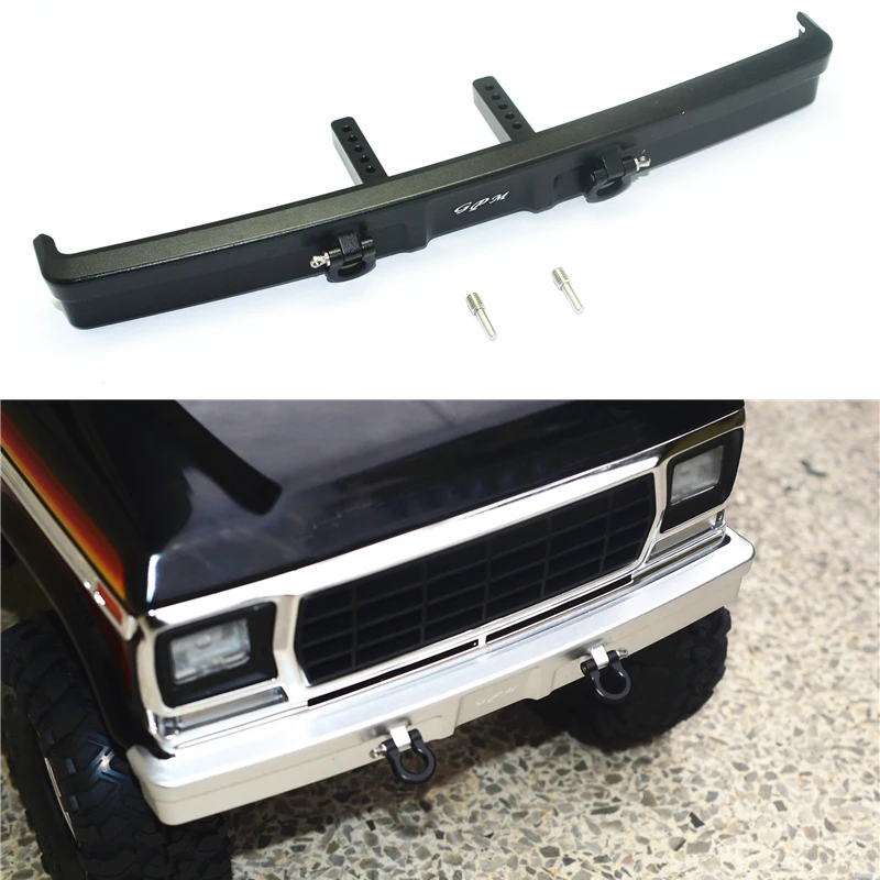 

Передний бампер из алюминиевого сплава GPM 1/10 TRX4 FORD BRONCO #82046-4 + U-Образный Крючок, запчасти для радиоуправляемых автомобилей TRAXXAS