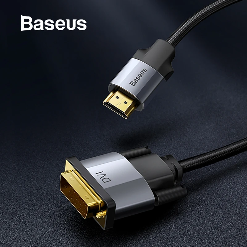 Адаптер Baseus 4KHD DVI HDMI Calbe штекер двусторонний адаптер конвертер для PS4 ПК HDTV