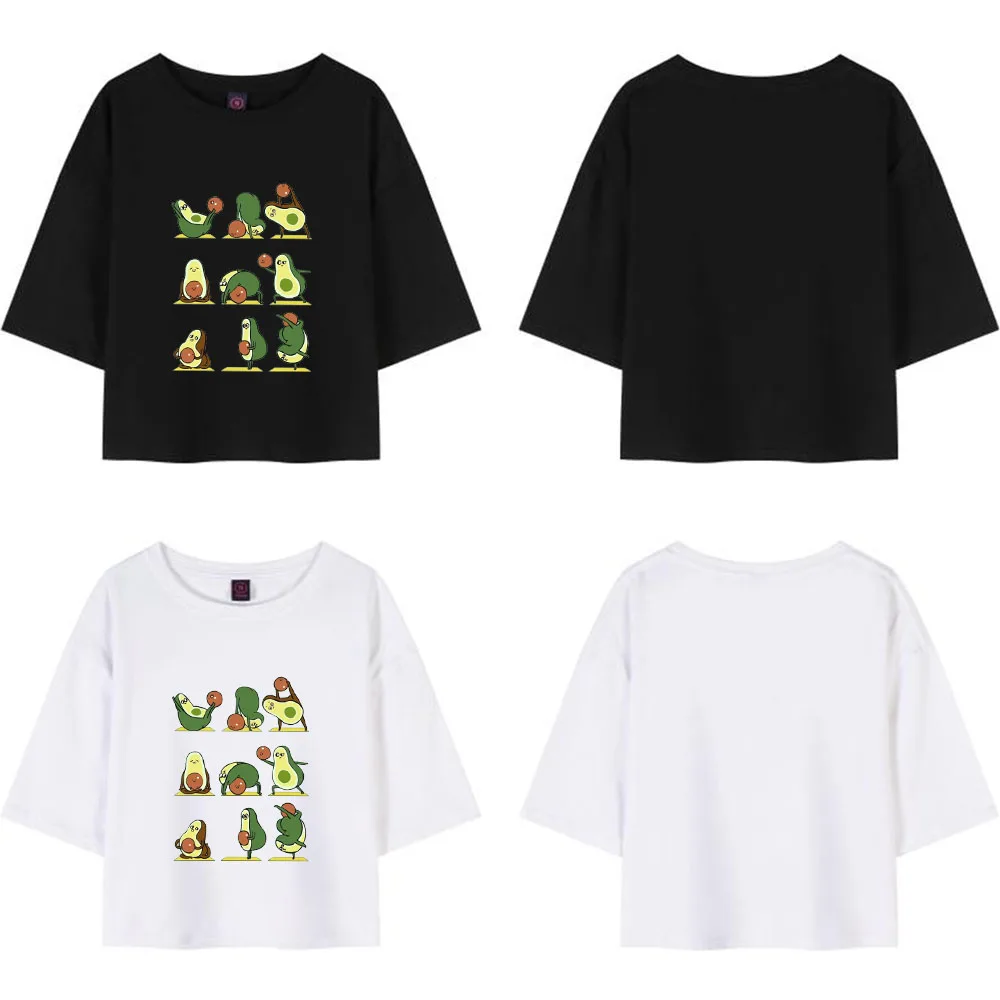Милая футболка в стиле Харадзюку с авокадо хлопковые футболки графическим