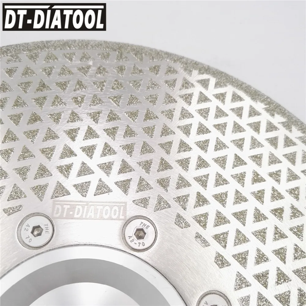 DT-DIATOOL 1 шт. 4," /5"/" /9" двусторонний алмазный отрезной диск с электролитическим покрытием и шлифовальный диск гранит мраморный диск круглопильного станка камнерезный диск