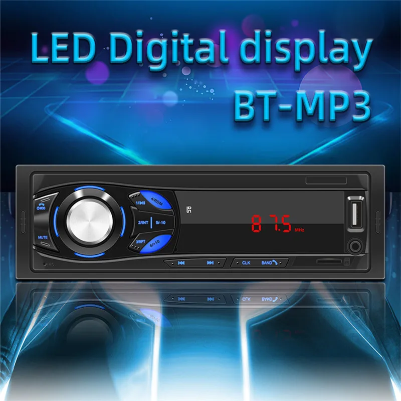 Автомагнитола 1 Din автомагнитола 12 В bluetooth FM Aux вход приемник TF SD USB MP3 MMC WMA плеер