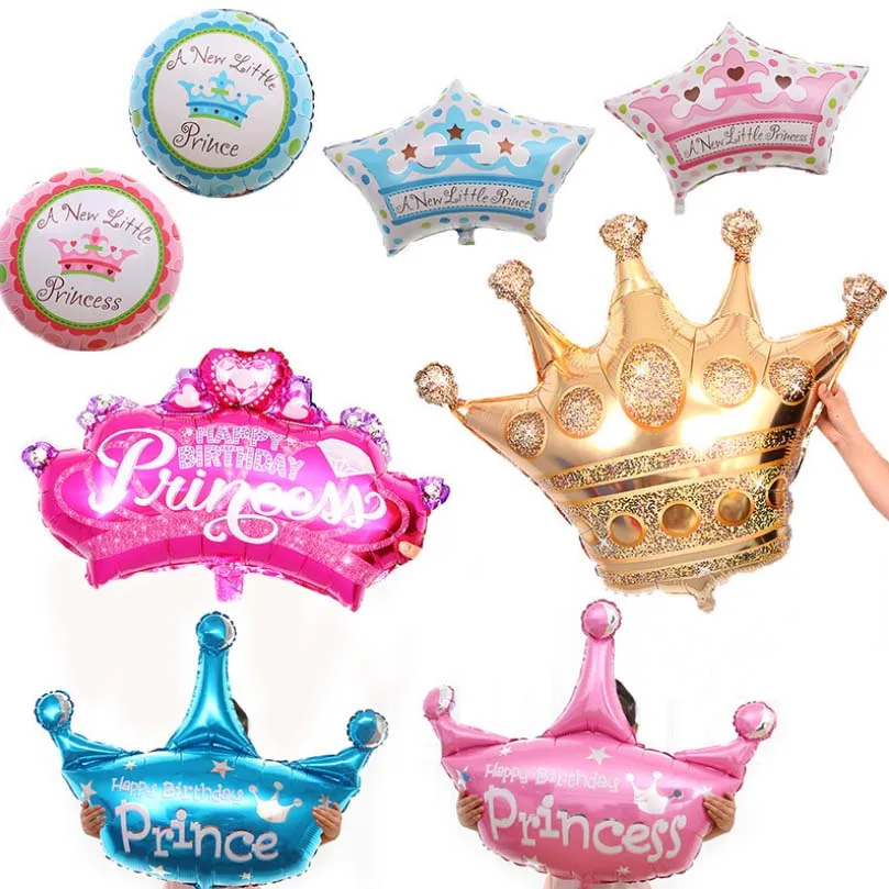 SLSGZX Мини Большая Золотая Корона гелиевые шары Принцесса фольгированные для