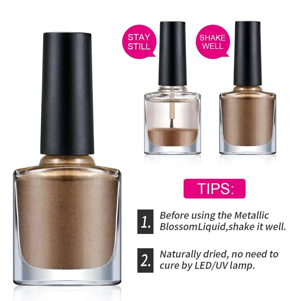 Лак для ногтей Elite99 10 мл с эффектом цветения металлик жидкий Быстросохнущий лак