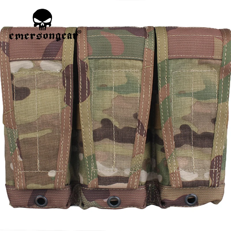 Emersongear Tactical Flap Triple Magazine Pouch Mag Storage Purposed Bag Molle For Hunting Vest Plate Carrier Airsoft Military