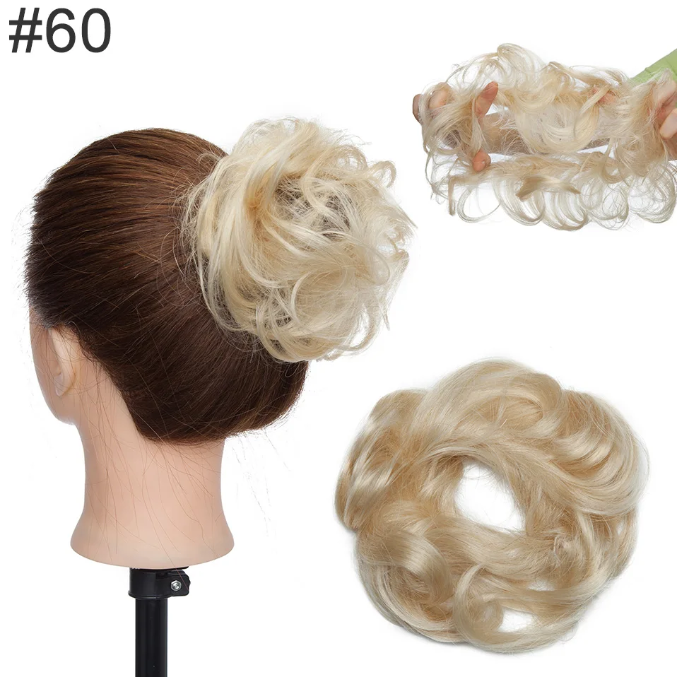 S-Noilite-Donut Curly Chignon Ring Hairpiece para Mulheres,