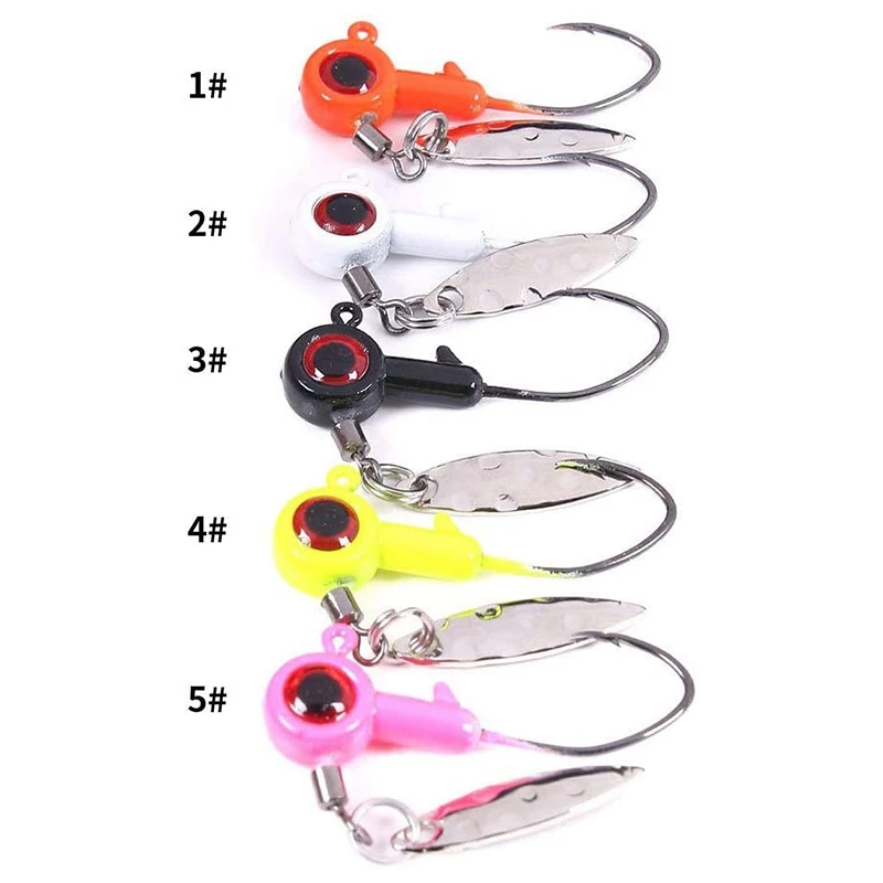 

25PCS Fishing Jig Heads Kit Fishing Water Hooks Lure for Bass/Crappie