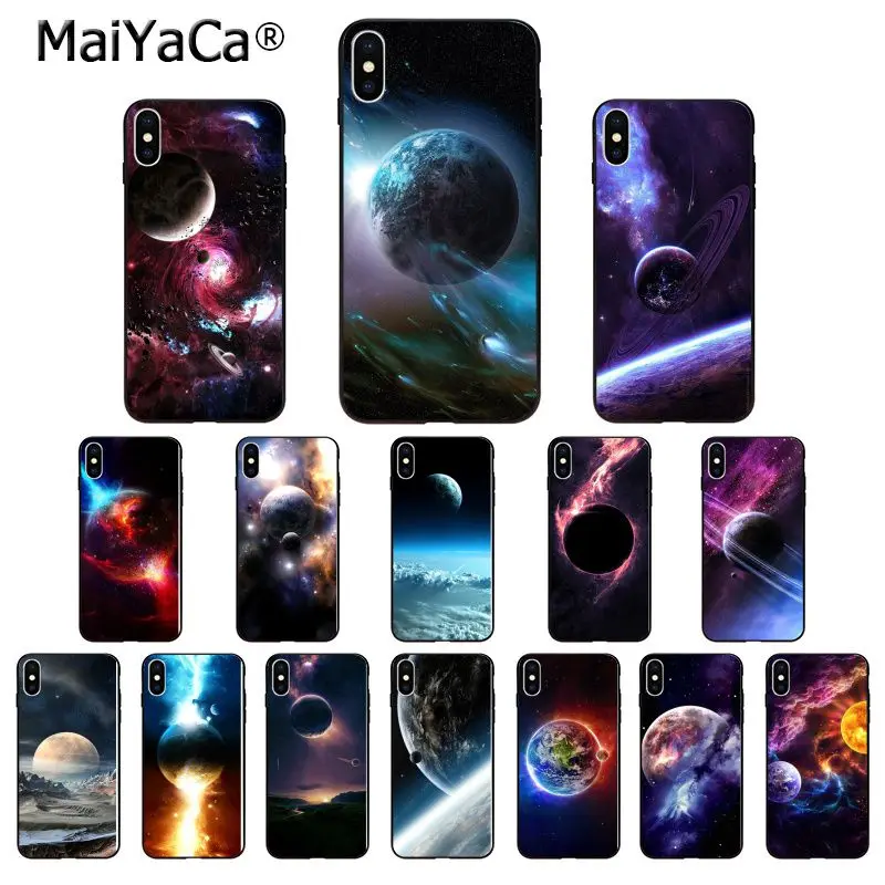 

MaiYaCa space planet TPU Soft Silicone Phone Case Cover for iphone 13 8 7 6 6S Plus 5 5S SE XR X XS MAX Coque Shell