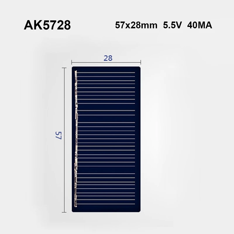AK5728 5.5V 40MA 1 шт., сделай сам зарядка, Мини Солнечная система, солнечная панель, домашнее применение, фотоэлектрический светильник, велосипедный телефон, игрушки, зарядные устройства, аксессуары - Цвет: AK5728 5.5V 40MA