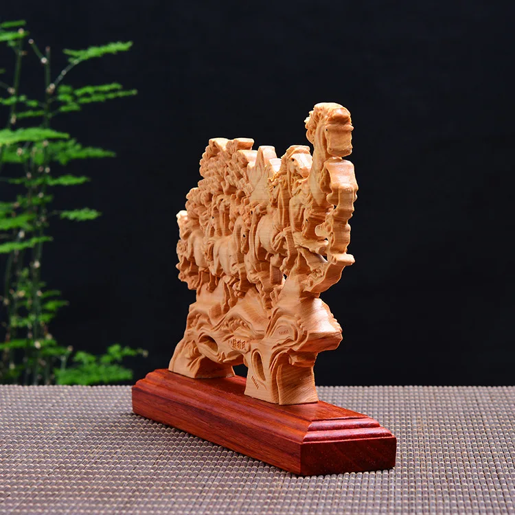 23 см восемь скульптура в виде лошади деревянные фигурки животных домашнее