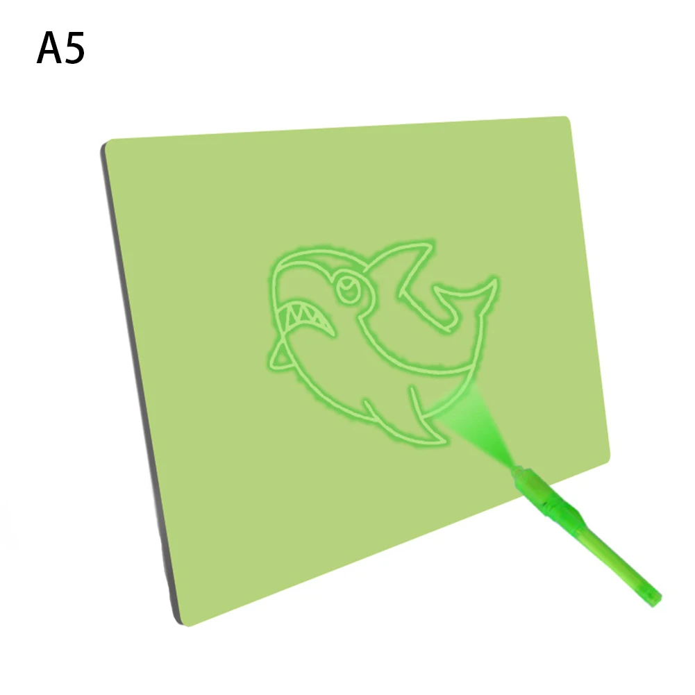 

Home Lighting Developing Toy Children Drawing Board Educational Durable Writing Pad Fluorescent PVC Funny Gift Green