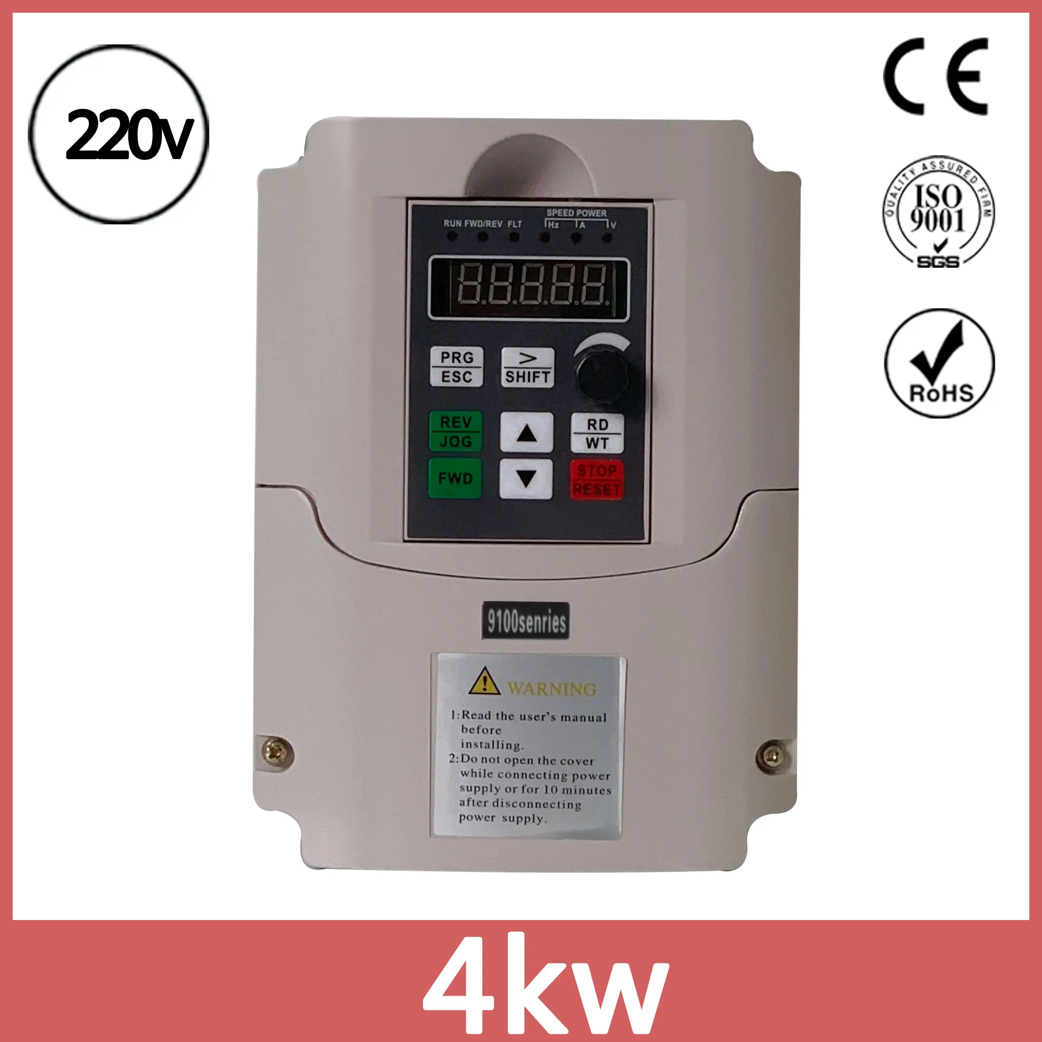 4kw(6HP)220v Для российских NF 220 В 2,2 кВт/кВт 1 фазный вход и 3 фазный выходной преобразователь частоты/привод двигателя переменного тока/VSD/VFD/50 Гц инвертор - Цвет: 4kw(6HP)220v