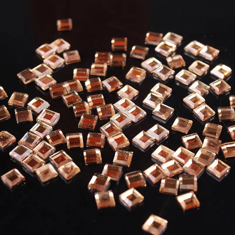 

DIY Square Crystals Rhinestone For Clothing Shoes Nail Rhinestones Crafts Thermomix Rhinestones Decoration Applique AB Colors F