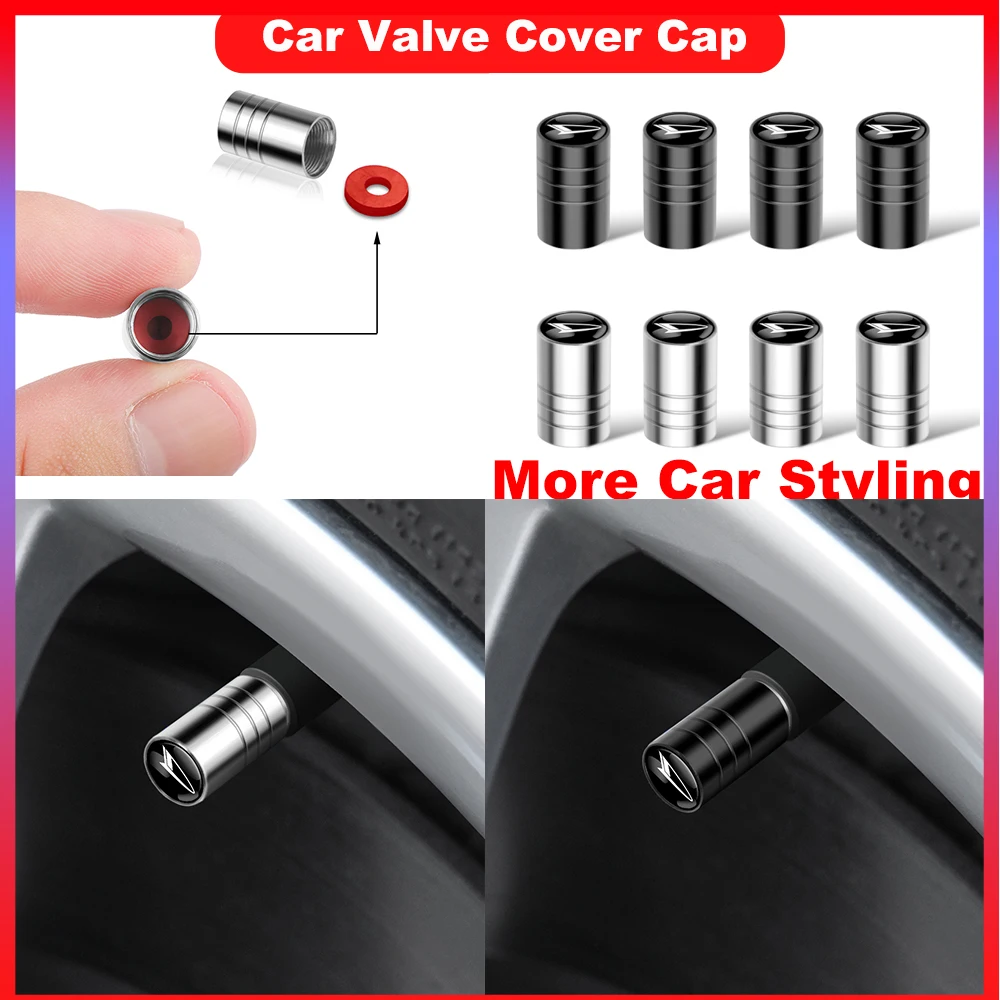 

4PCS Car Wheel Tire Valve Caps Stem Cover Auto Accessories For Daihatsu Terios Sirion Mira Materia Rocky YRV Feroza Charade KIA