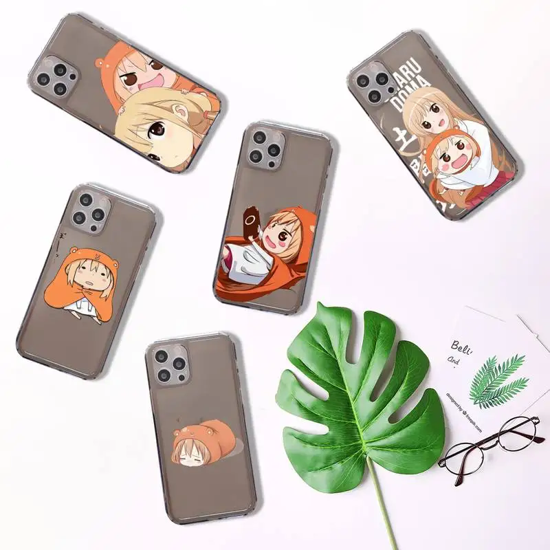 

cute Umaru chan Anime Doma Umaru Phone Case For iPhone 7 8 11 12 X XS XR MINI Pro Max Plus Retro Black Grey clear transparent
