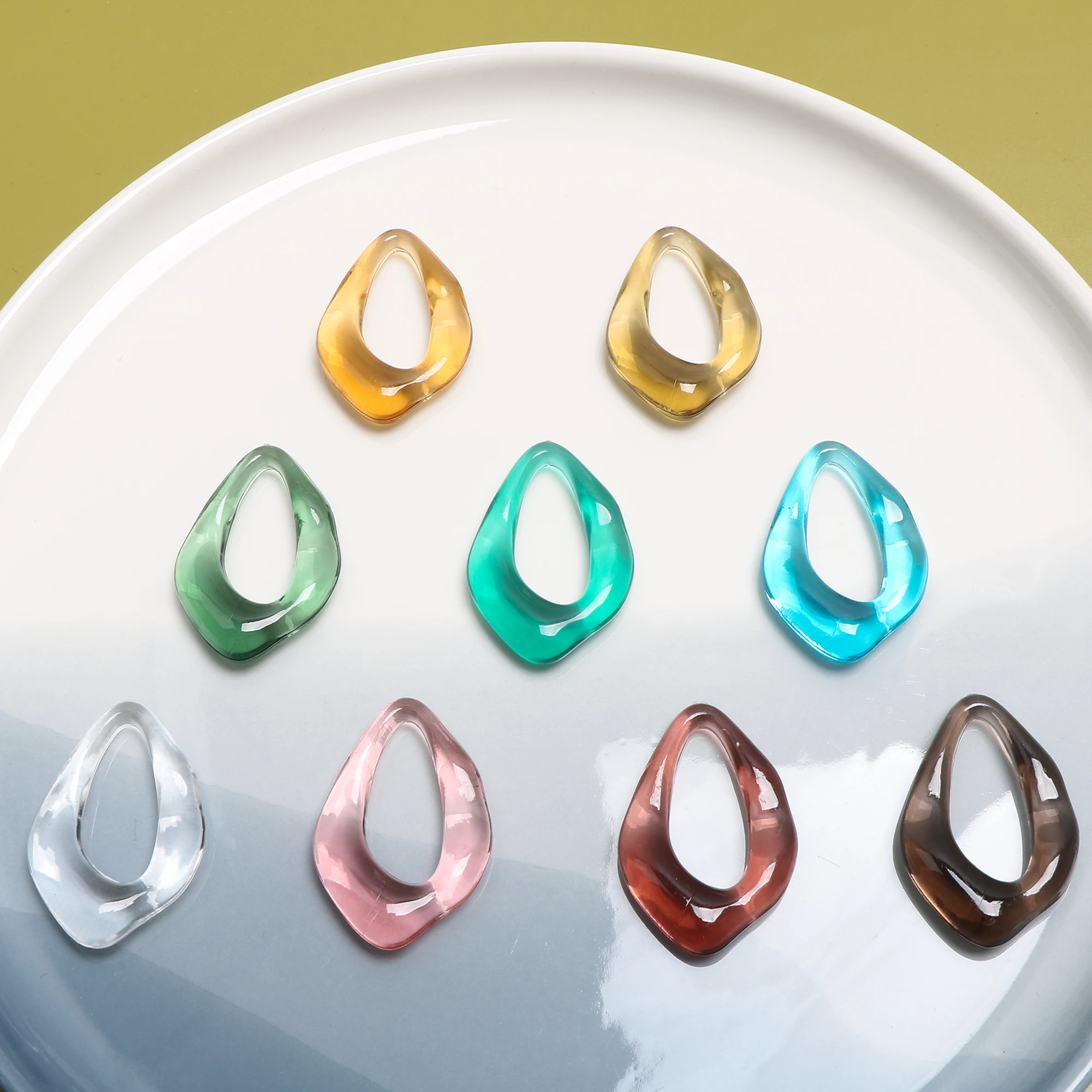 

Подвеска «сделай сам» из цветного стекла, с прозрачными бриллиантами