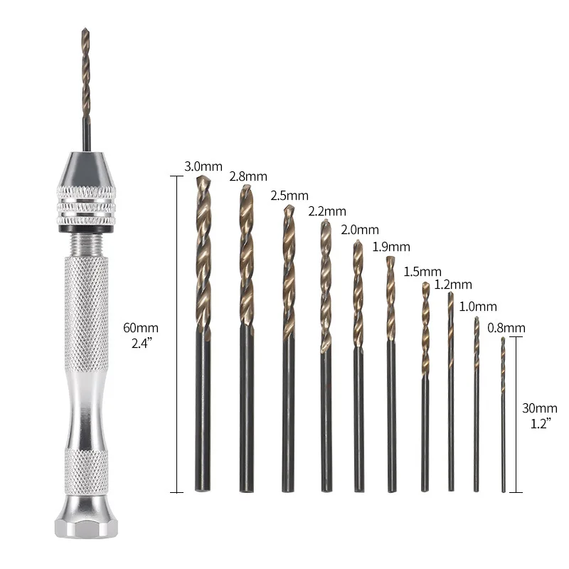 

Металлическое ручное сверло, оборудование для УФ эпоксидной смолы, инструменты для изготовления пресс-форм с винтом для сверления 0,8 мм-3,0 м...