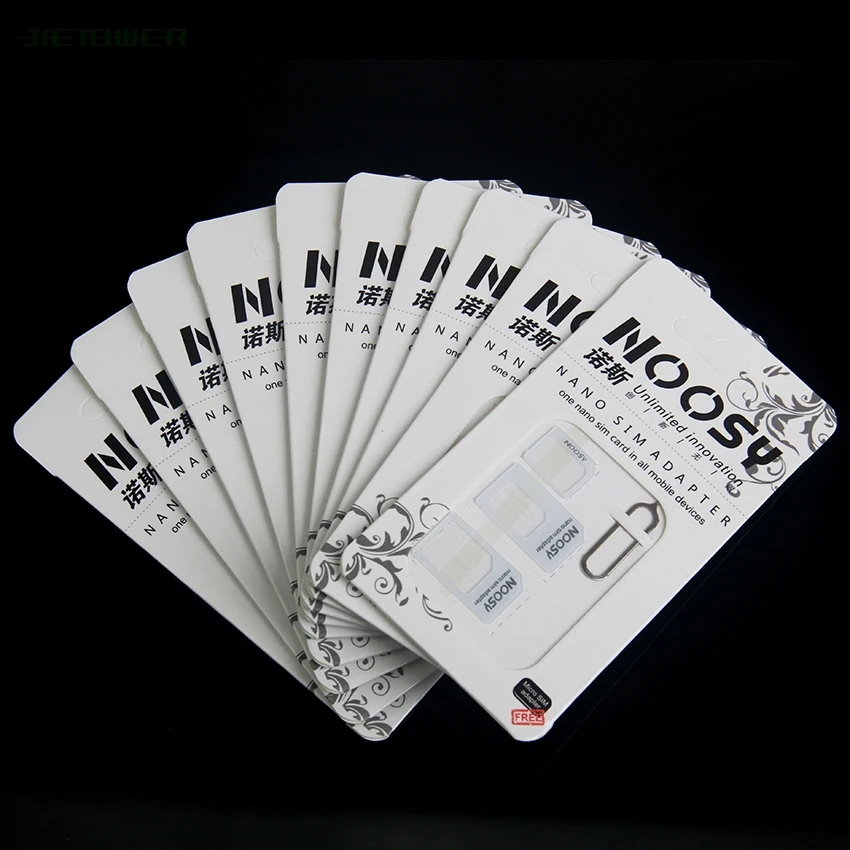 3000 компл./лот 4в1 Noosy Nano SIM карта микро сим-карта в стандартный адаптер конвертер