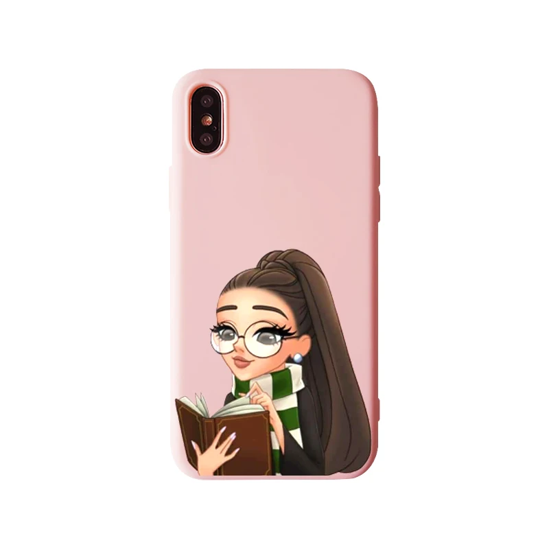 Ariana Grande God-женский розовый чехол для телефона iPhone XR XS Max 8 7 6s 6 Plus God-женский черный мягкий силиконовый розовый чехол - Цвет: TPU