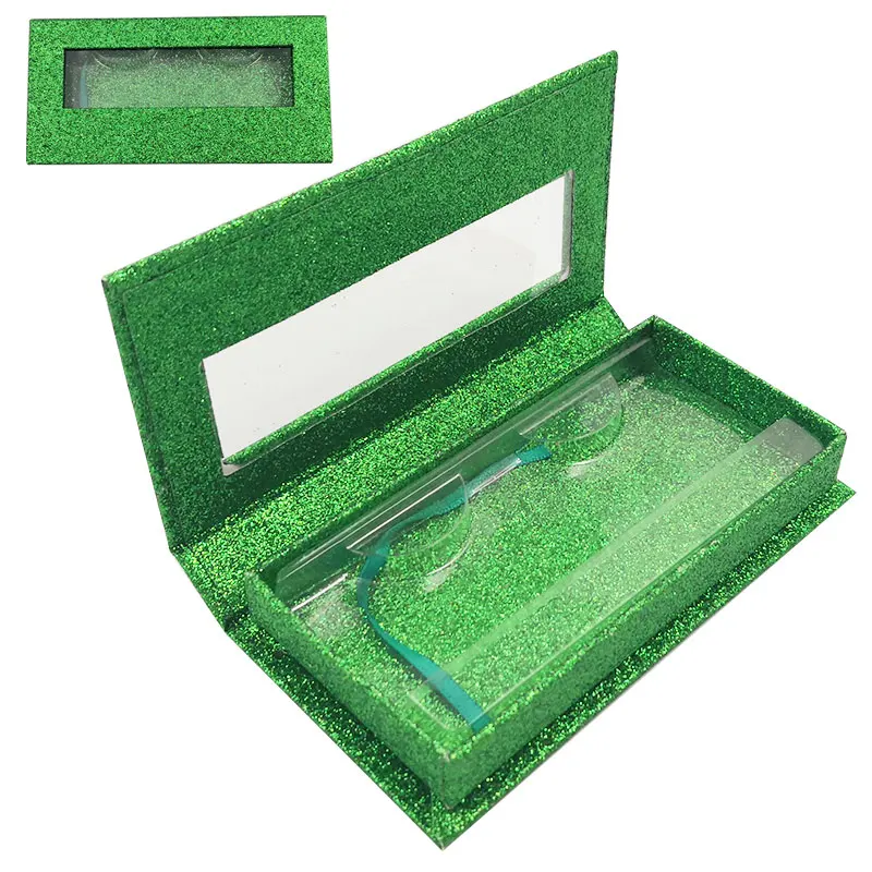 Green Iflovedekd со скидкой частная этикетка накладные ресницы на заказ упаковка блестящая упаковка подарочная коробка - Цвет: Green
