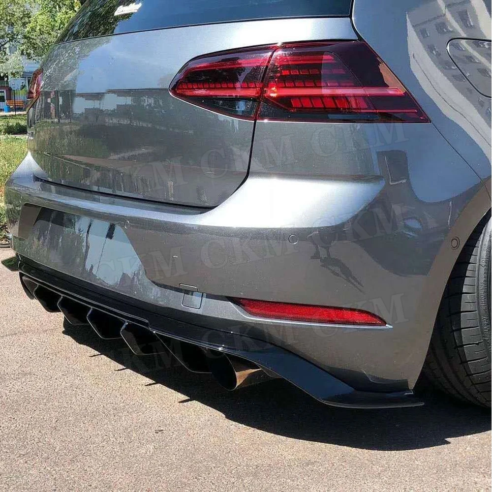 Задний диффузор для губ Golf 7 5 из углеродного волокна VW MK7.5 standard и GTI 2017 2019