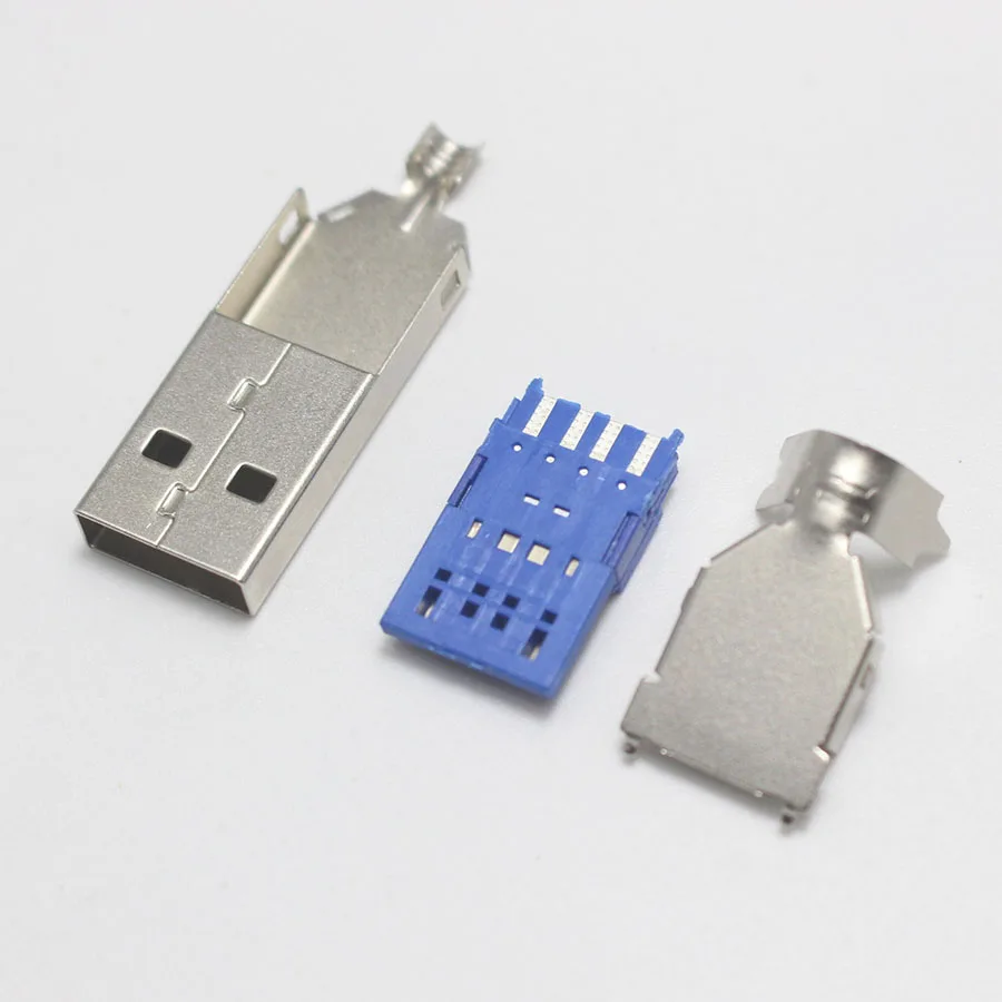 2/5/10pcs/lot DIY USB 3.0 male connector jack soldering type socket 3 in 1 for Cable | Обустройство дома