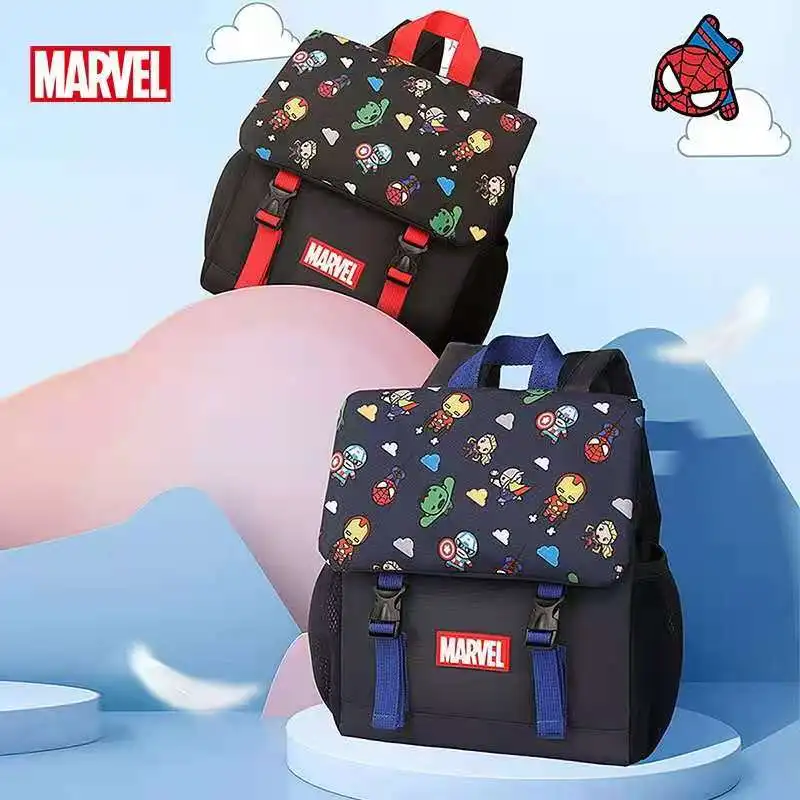 2021 Disney Kindergarten Backpack For Boys Primary School Student Shoulder Orthopedic Bags Spider Man Captain America Mochilas