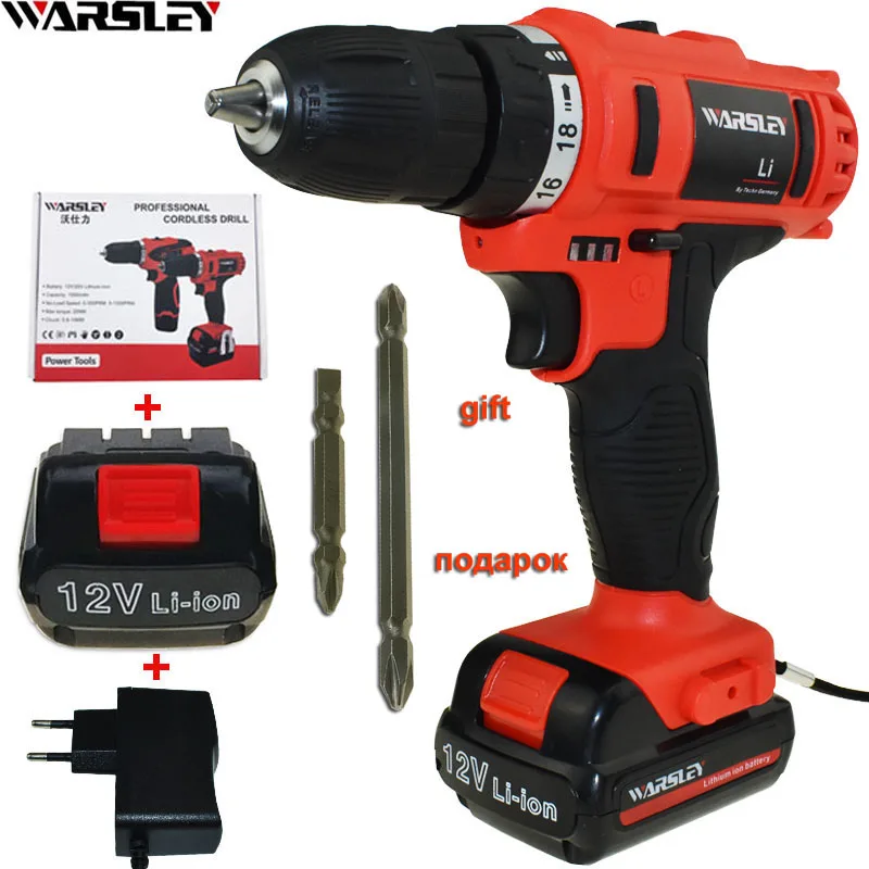 Аккумуляторная электрическая дрель мини с европейской вилкой 12 В|electric screwdriver power